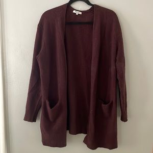 Slouchy Burgundy Cardigan